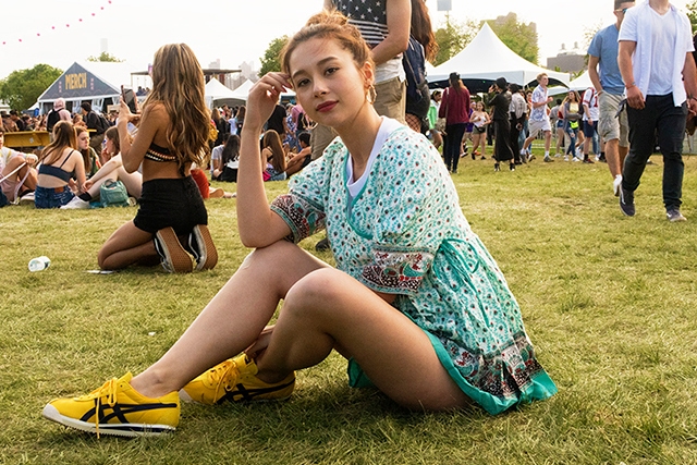 Model Niki in her summer festival outfit ＠GOVERNORS BALL 2018